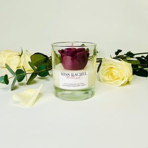 Burgundy Rose Candle