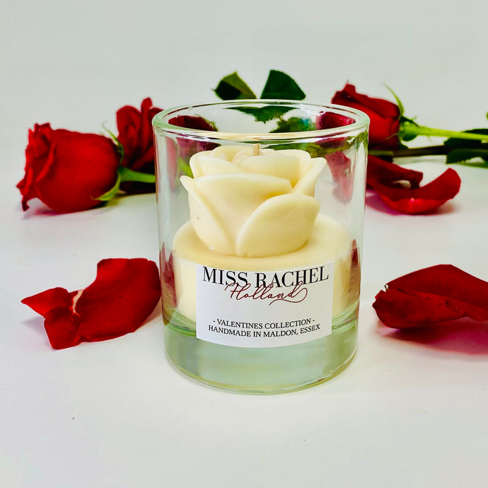 White Rose Candle