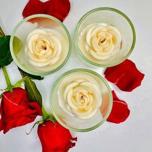 White Rose Candle